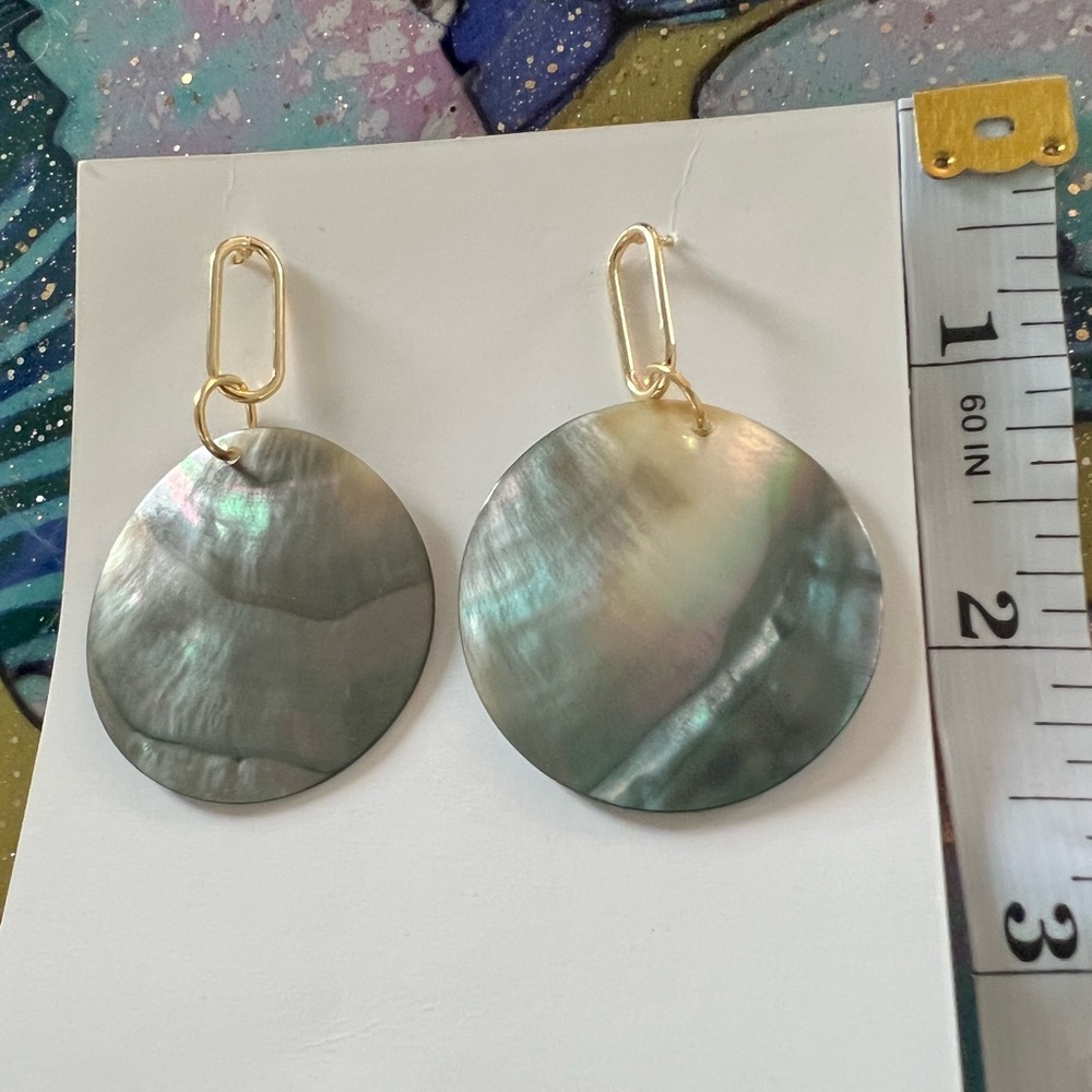 Gold & Mother of Pearl Earrings